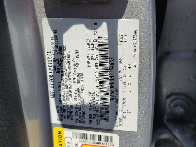 2017 Ford Fusion SE